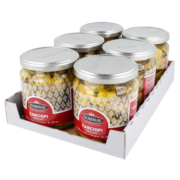 kit da 6 confezioni di carciofi grigliati con olio extra vergine di oliva 280 g