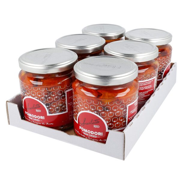 kit da 6 confezioni di pomodori semi dry con olio extra vergine di oliva 280 g