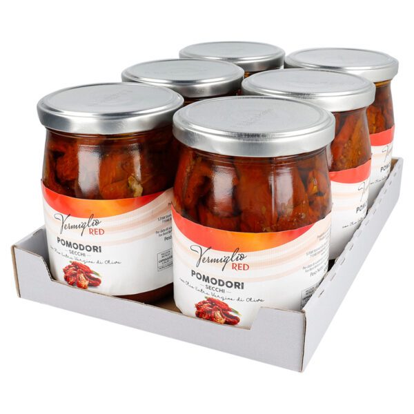 kit da 6 confezioni di pomodori secchi con olio extra vergine di oliva