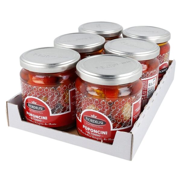 kit da 6 confezioni di poponcini al tonno con olio extra vergine di oliva 280 g