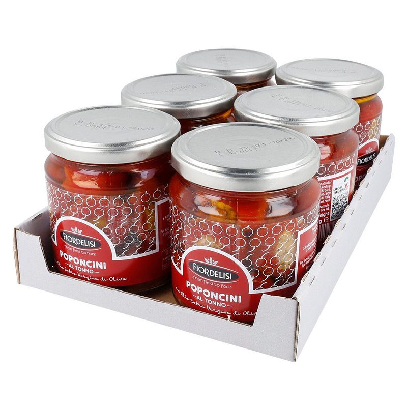 kit da 6 confezioni di poponcini al tonno con olio extra vergine di oliva 280 g