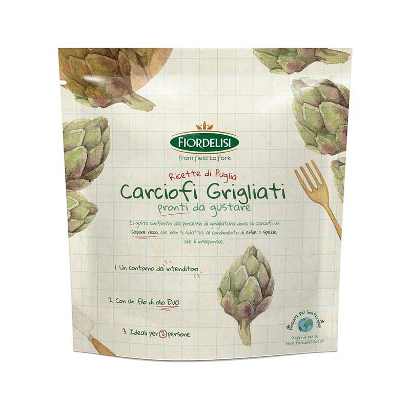 kit da 8 confezioni di carciofi grigliati pronti da gustare 100 g – dettaglio confezione