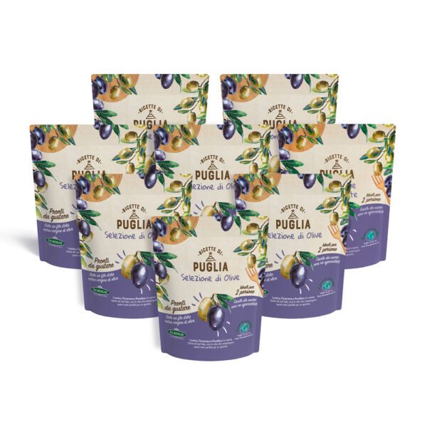 Kit da 8 confezioni di Selezione di Olive 100 g