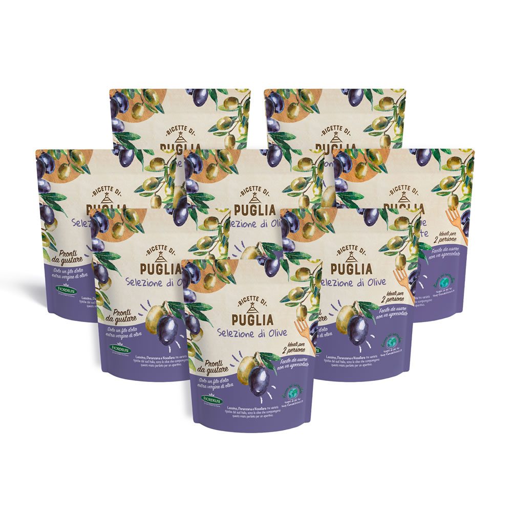 Kit da 8 confezioni di Selezione di Olive 100 g